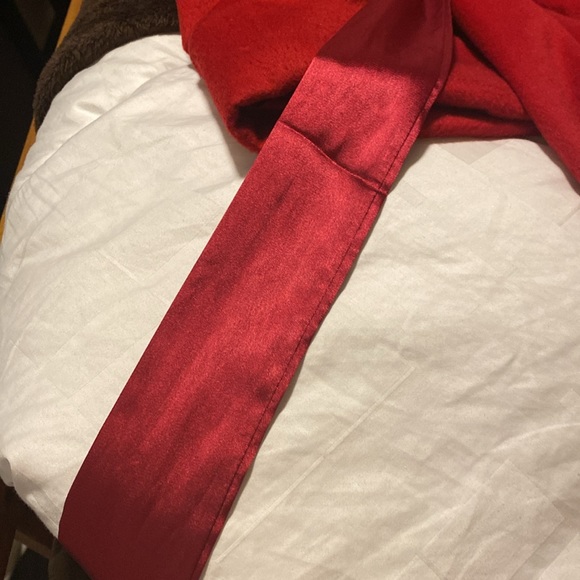 Neiman Marcus Cashmere Silk Robe Size Medium- Beautiful red - Picture 13 of 14